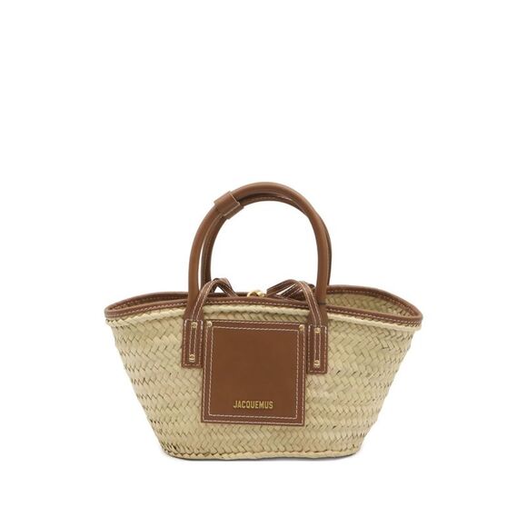 JACQUEMUS Handbags - Jacquemus Women's Le Panier Soli Rafia Basket Bag